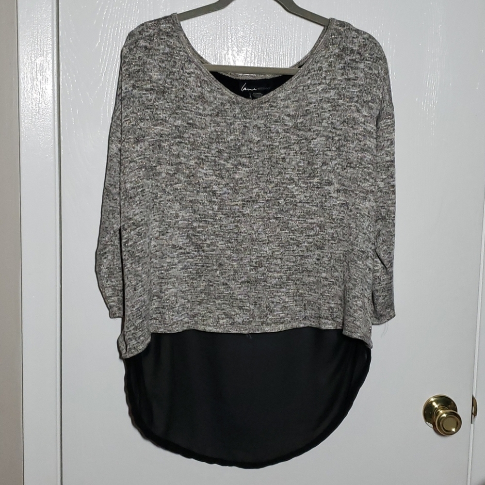 🌟3 for $21🌟 Lane Bryant 14/16 Marled Sweater. Tulip Overlap of Sheer Back